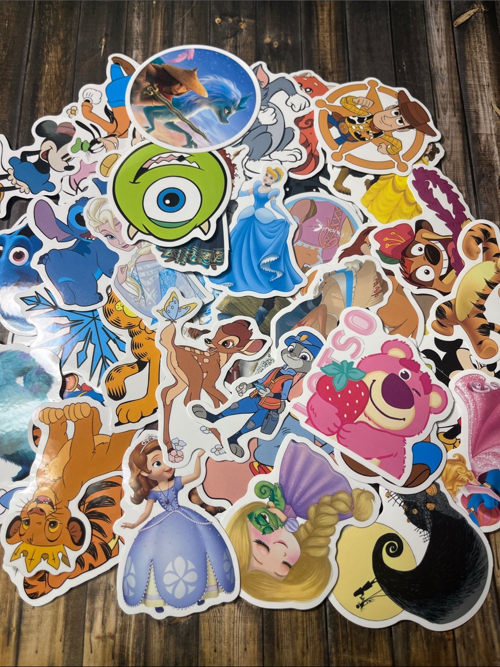 5for$10 Cute Classroom Kid-Friendly Disney Mixed Character Lot of 50 Stickers